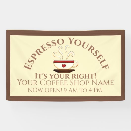 Banderoles Premier amendement:Espresso (Horizontal)