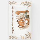 Banderoles Premier Anniversaire Automne Petit Fox Boy Banner (Vertical)