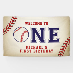 Banderoles Premier anniversaire de base-ball vintage