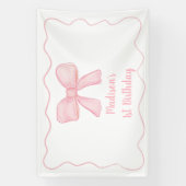 Banderoles Premier anniversaire de la Bow rose (Verticale)