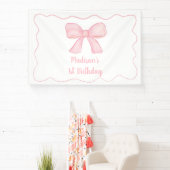 Banderoles Premier anniversaire de la Bow rose (Insitu)