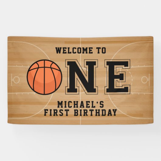 Banderoles Premier anniversaire du basket-ball (Horizontal)