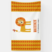 Banderoles Premier anniversaire du lion mignon (Vertical)