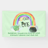 Banderoles Premier anniversaire Lucky One Rainbow Poem Shamro (Horizontal)