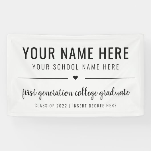 Banderoles Premier cycle du Collège de la première génération (Horizontal)