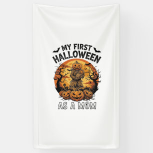 Banderoles Premier Halloween en tant que maman citrouille épo