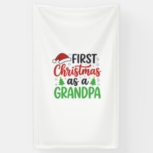Banderoles Premier Noël Papy Chapeau de Père Noël