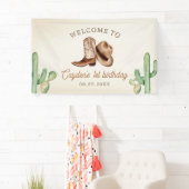 Banderoles Premier Rodéo 1er Anniversaire Western Cowboy (En situation)