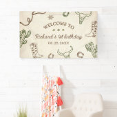 Banderoles Premier Rodeo Western Boy 1er anniversaire (En situation)