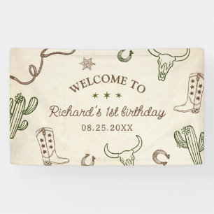 Banderoles Premier Rodeo Western Boy 1er anniversaire