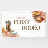 Banderoles Premier Rodéo Western Girl 1er Anniversaire (Horizontal)