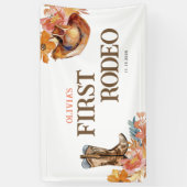 Banderoles Premier Rodéo Western Girl 1er Anniversaire (Vertical)