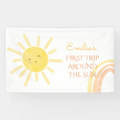 Banderoles Premier voyage autour de l'anniversaire du soleil (Horizontal)