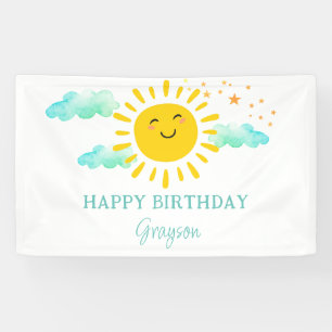 Banderoles Premier Voyage Autour Du Soleil Joyeux Anniversair