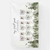 Banderoles Première année du bébé cerf de forêt d'hiver moder (Verticale)