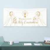 Banderoles Première communion sainte adorer les anges design  (Salon professionnel)