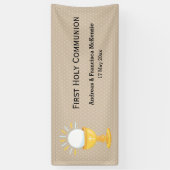 Banderoles Première Communion sainte * choisir la couleur arr (Vertical)