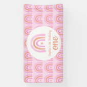 Banderoles Première fête d'anniversaire de Rainbow Girl (Verticale)