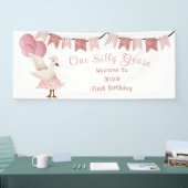 Banderoles Première fille Anniversaire Une sotte d'oie (Salon professionnel)