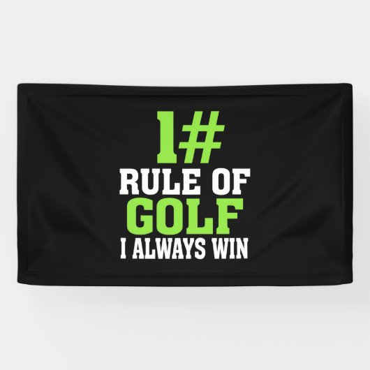 Banderoles Première Règle De Golf (Horizontal)