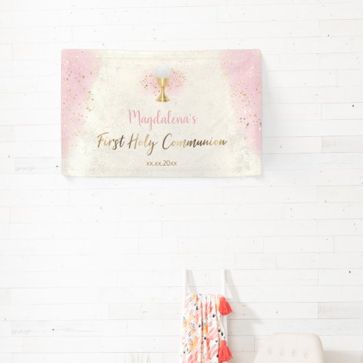 Banderoles Première Sainte Communion conception de chalice (Insitu)