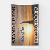 Banderoles PRENEZ LA DÉMOCRATIE #VoteBlue (Vertical)