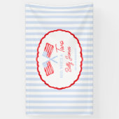 Banderoles Preppy Boys Red White & Two Patriotic Birthday (Vertical)