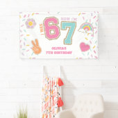 Banderoles Preppy Patch j'avais SIX ans maintenant j'ai SEPT  (En situation)