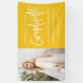 Banderoles Preppy Script Yellow Photo Graduation (Vertical)