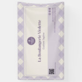 Banderoles Présentation d'événement avec code QR en vichy de (Vertical)