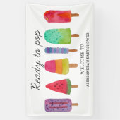 Banderoles Prêt À Pop Baby shower Popsicle Coloré (Vertical)