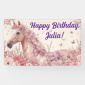 Banderoles Pretty Ponies and Petals Birthday Banner (Horizontal)