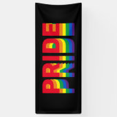 Banderoles Pride lgbt lgbtq queer gay rainbow retro black (Vertical)