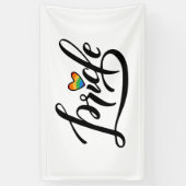 Banderoles Pride Script Heart (Vertical)