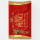 Banderoles Prince Baby shower Red Gold Drapes Ethnique (Vertical)