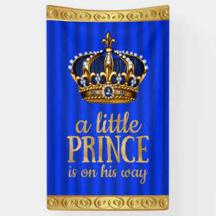 Banderoles Prince Crown Boy prince baby shower de bleu royal