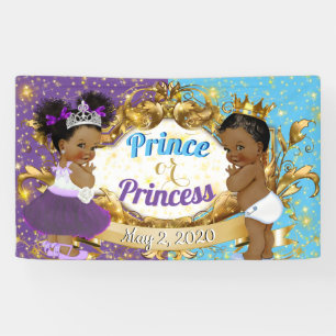 Banderoles Prince ou Princesse Africaine Purple & Blue Elegan