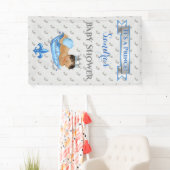 Banderoles Prince Royal Baby Blue & Silver Coussin Boy (En situation)