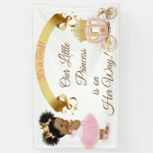 Banderoles Princesse Baby Girl Carriage Or rose (Vertical)