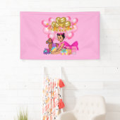 Banderoles Princesse en rose (En situation)