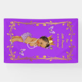 Banderoles Princesse ethnique pourpre Butterflies Gold Frame (Horizontal)