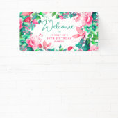 Banderoles Printemps Eté Aquarelle Florale 80e Anniversaire (Insitu)