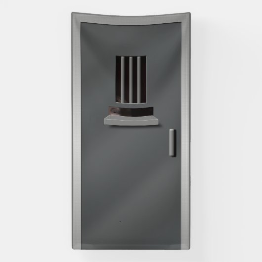 Banderoles Prison Asylum Cellule Porte Peeking détenu Hallowe (Verticale)