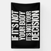 Banderoles Pro Choice Pas Votre Corps Pas Votre Décision (Verticale)