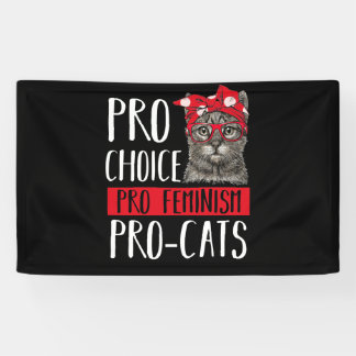 Banderoles Pro Choice Pro Feminism Pro Chats Chat Avec Bandan