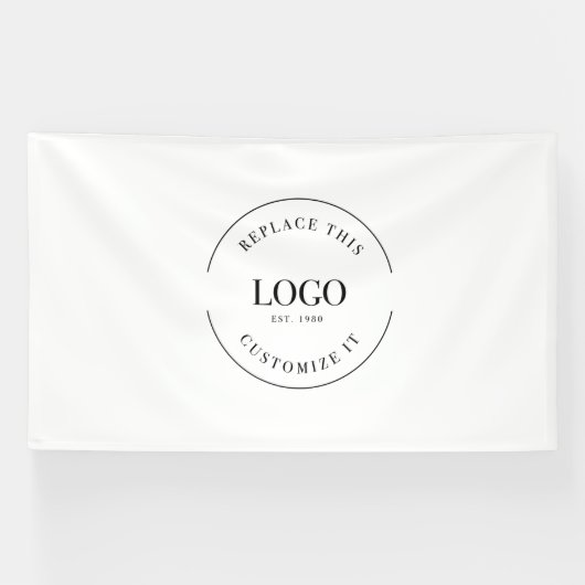 Banderoles Pro Custom Large Logo Entreprise Marque Simple (Horizontal)