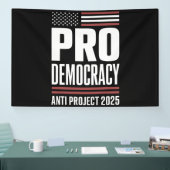 Banderoles Pro Democracy Anti Project 2025 Trump 2025 (Salon professionnel)