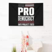 Banderoles Pro Democracy Anti Project 2025 Trump 2025 (Insitu)