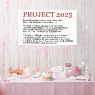 Banderoles Pro Democracy Anti Project 2025 Trump républicain