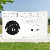 Banderoles Prochainement Logo d'entreprise Médias sociaux Int (Dehors)